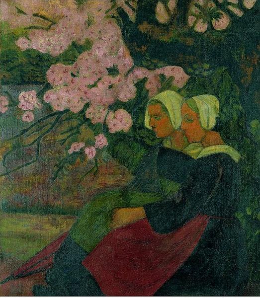 Paul Serusier Two Breton Women under an Apple Tree in Flower oil painting image
